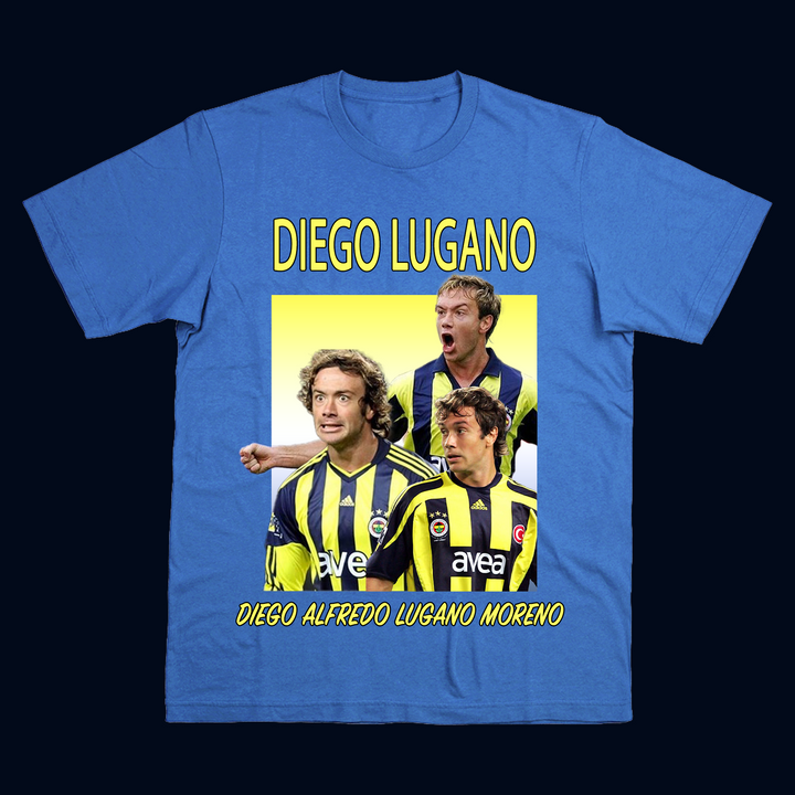 DIEGO LUGANO Oversize %100 Baskılı Kısa Kollu T-Shirt