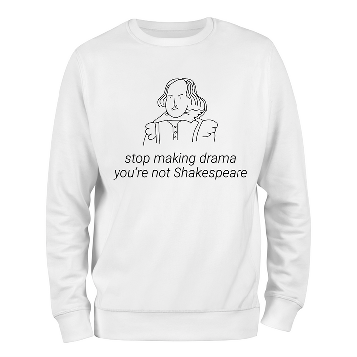 Shakespeare Beyaz Regular Fit Sweatshirt