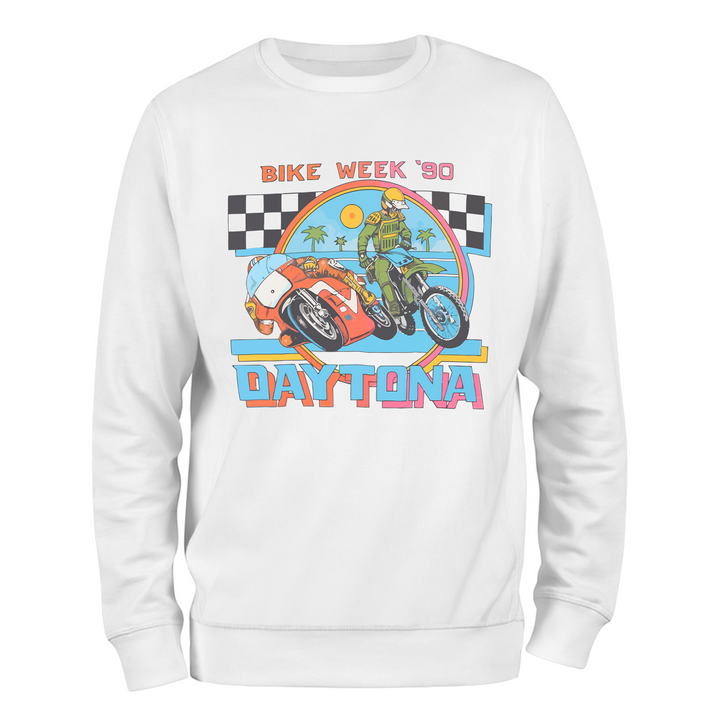 DAYTONA MOTORSİKLET BIKE Beyaz Regular Fit Sweatshirt