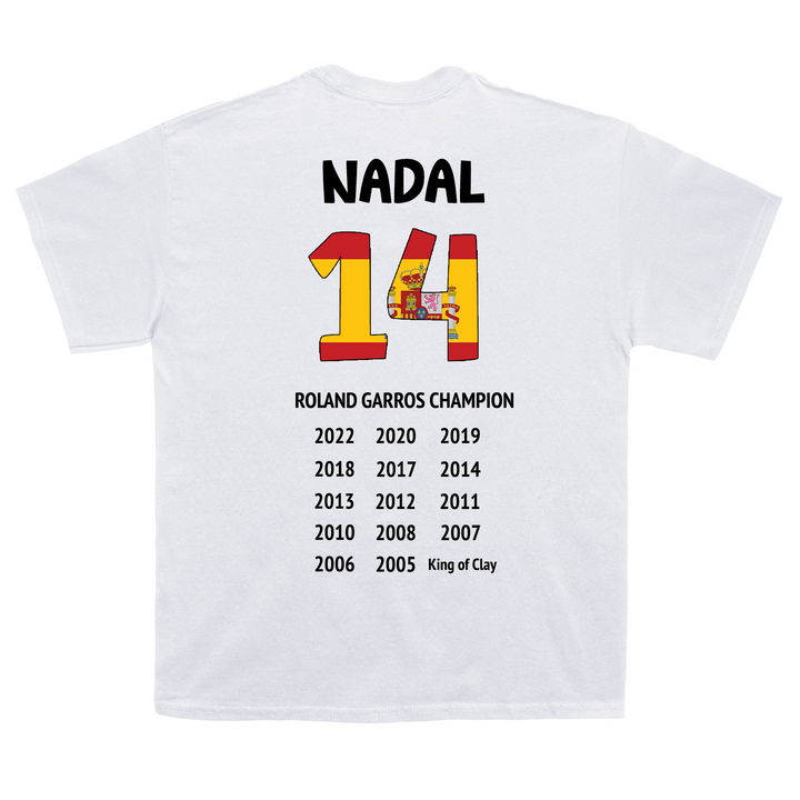 Beyaz Oversize Fit Rafael Nadal Tennis Tenis T-Shirt