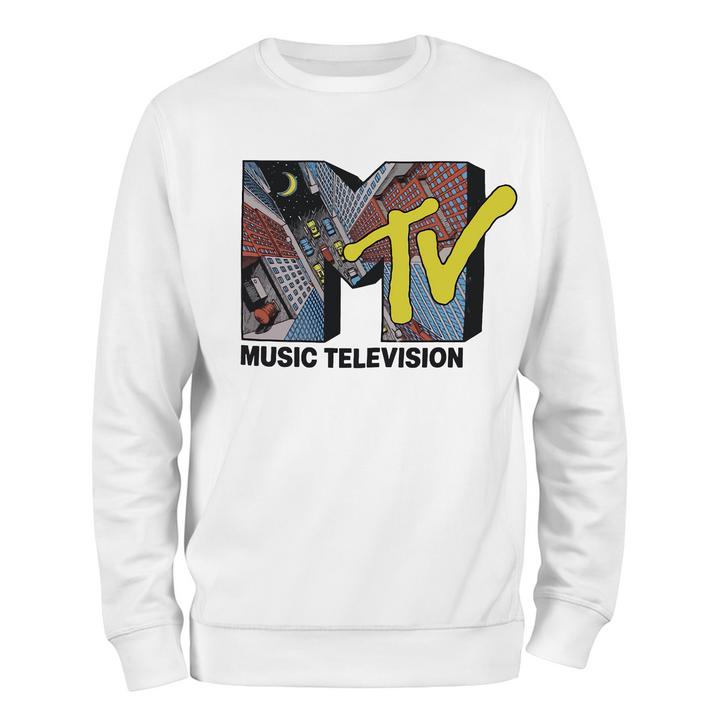 MTV Music Beyaz Regular Fit Sweatshirt