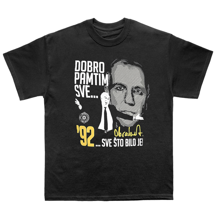 Željko Obradović Partizan Belgrade Oversize Siyah T-Shirt