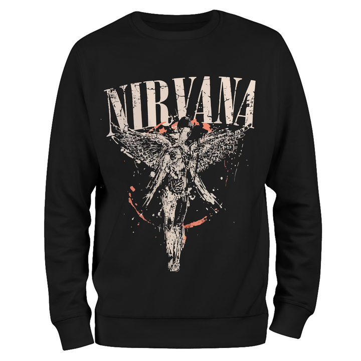 NIRVANA Siyah Regular Fit Sweatshirt