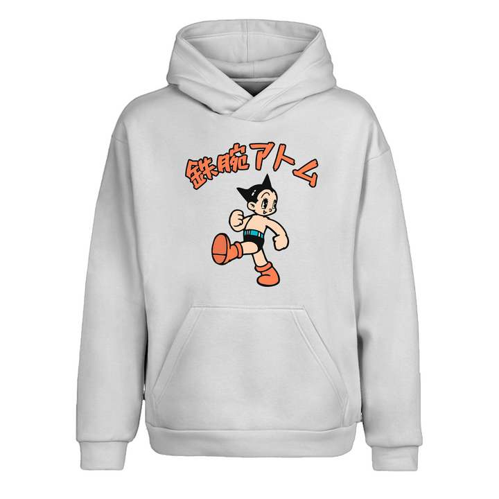 ASTRO BOY Anime Beyaz Oversize Kapüşonlu Hoodie Sweatshirt