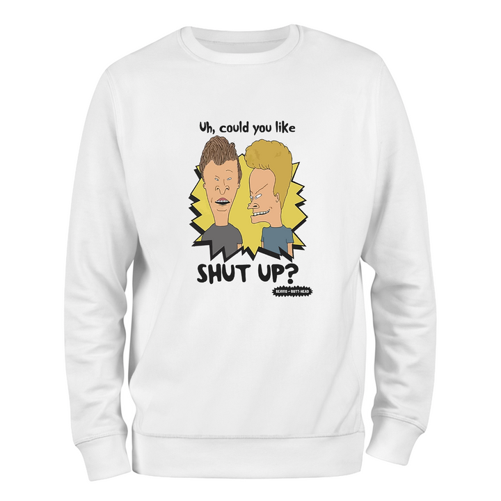 Beavis And Butt-Head Beyaz Regular Fit Sweatshirt