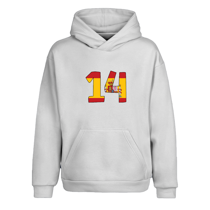 Beyaz Oversize Rafael Nadal Tennis Tenis Kapüşonlu Hoodie Sweatshirt