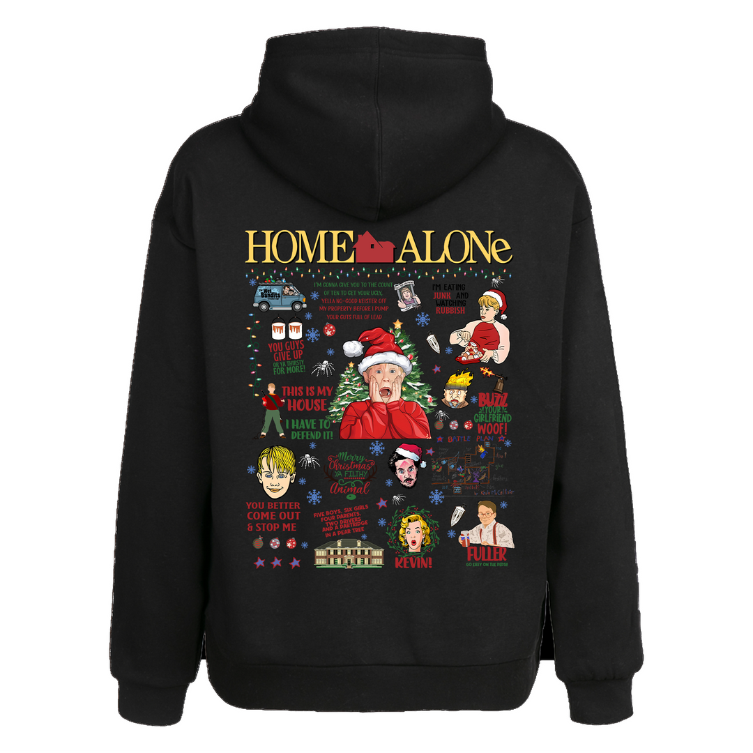 Christmas Noel Home Alone Oversize Hoodie Kapüşonlu Sweatshirt