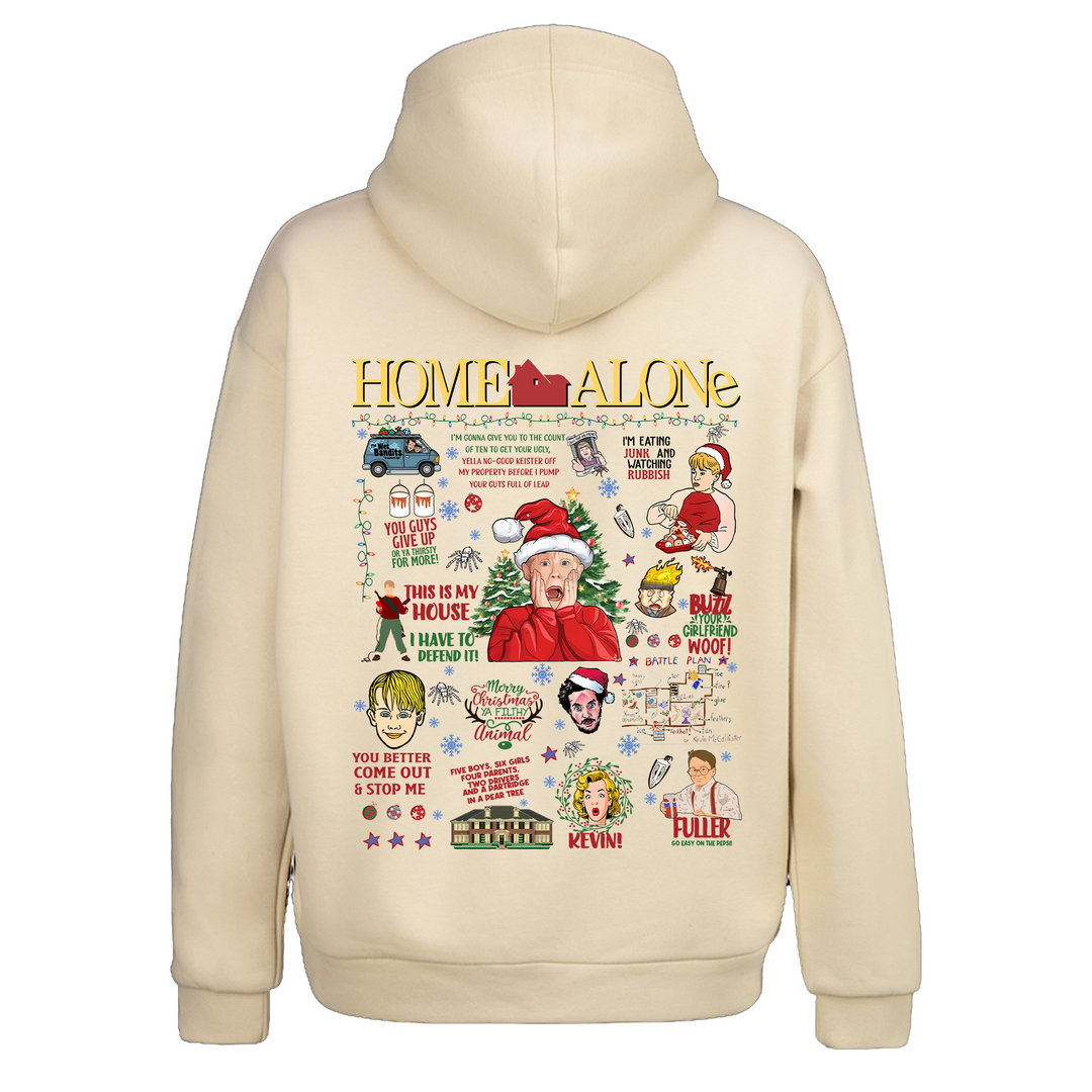 Christmas Noel Home Alone Oversize Hoodie Kapüşonlu Sweatshirt