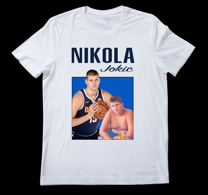 NIKOLA JOKIC Oversize %100 Baskılı Kısa Kollu T-Shirt