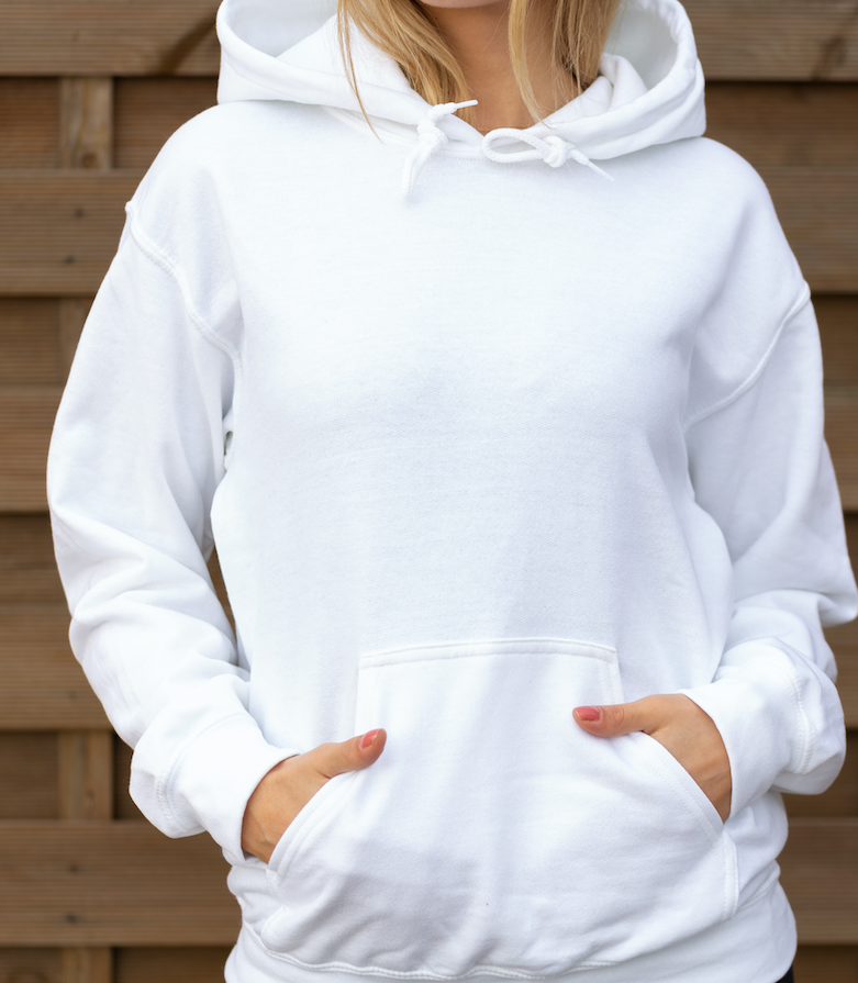 Basic Oversize Hoodie - Beyaz