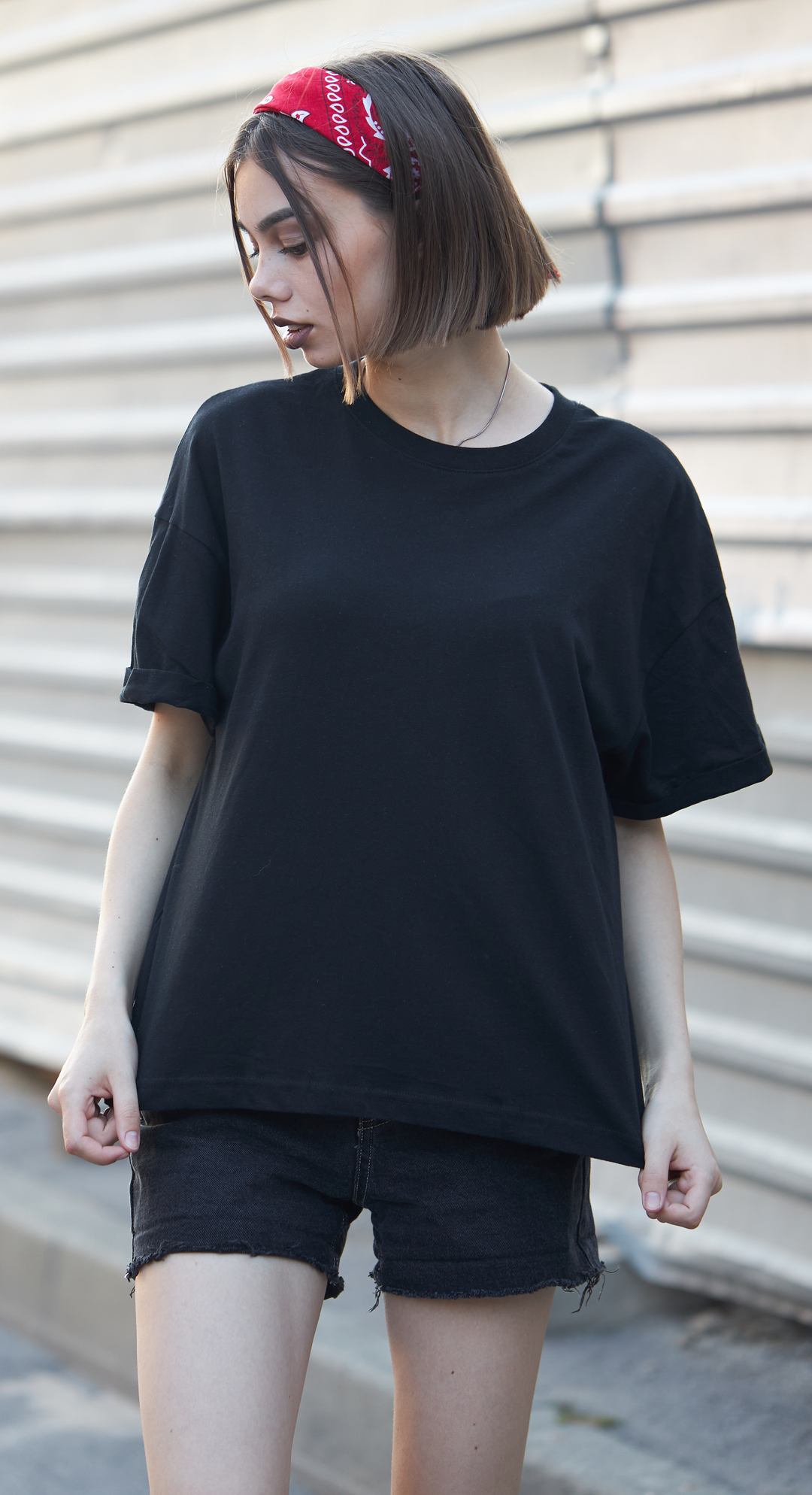 Basic Oversize T-Shirt - Siyah