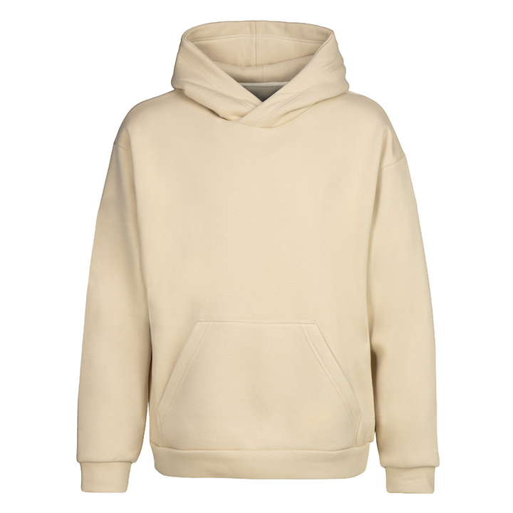 Basic Oversize Hoodie - Krem