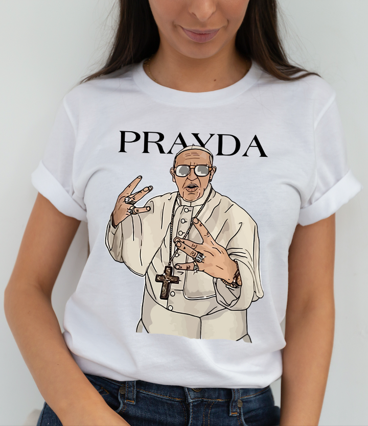 PRAYDA Oversize Fit Baskılı T-Shirt