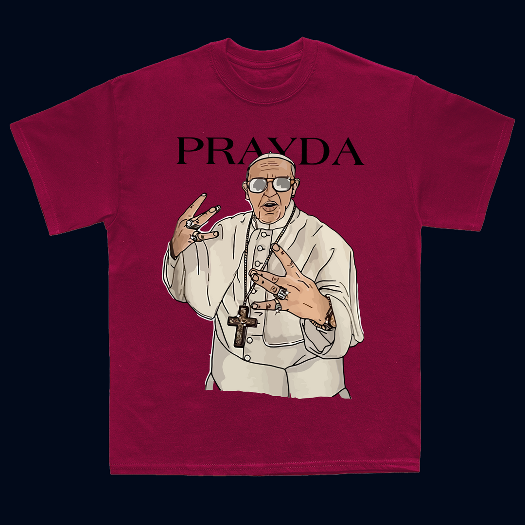 PRAYDA Oversize Fit Baskılı T-Shirt