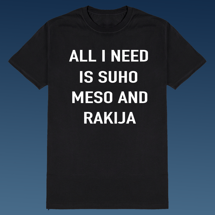 Suho Meso And Rakija Siyah oversize Fit T-Shirt