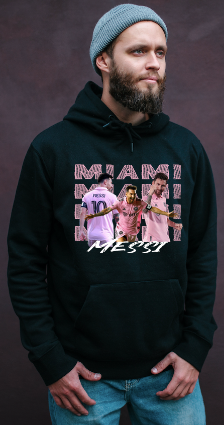 LIONEL MESSI MIAMI Oversize Hoodie Kapüşonlu Sweatshirt