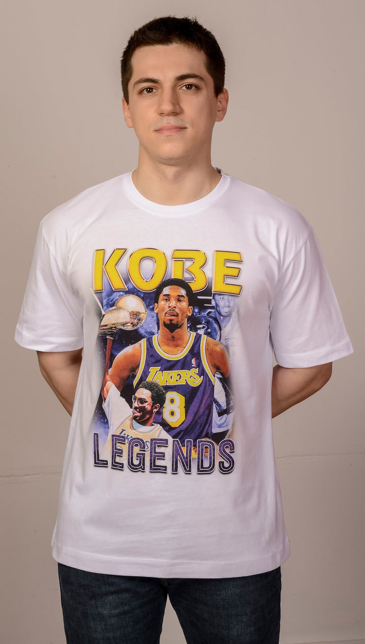 Beyaz Oversize NBA Kobe Bryant T-Shirt