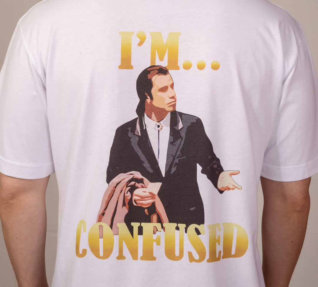 Beyaz Oversize Pulp Fiction T-Shirt