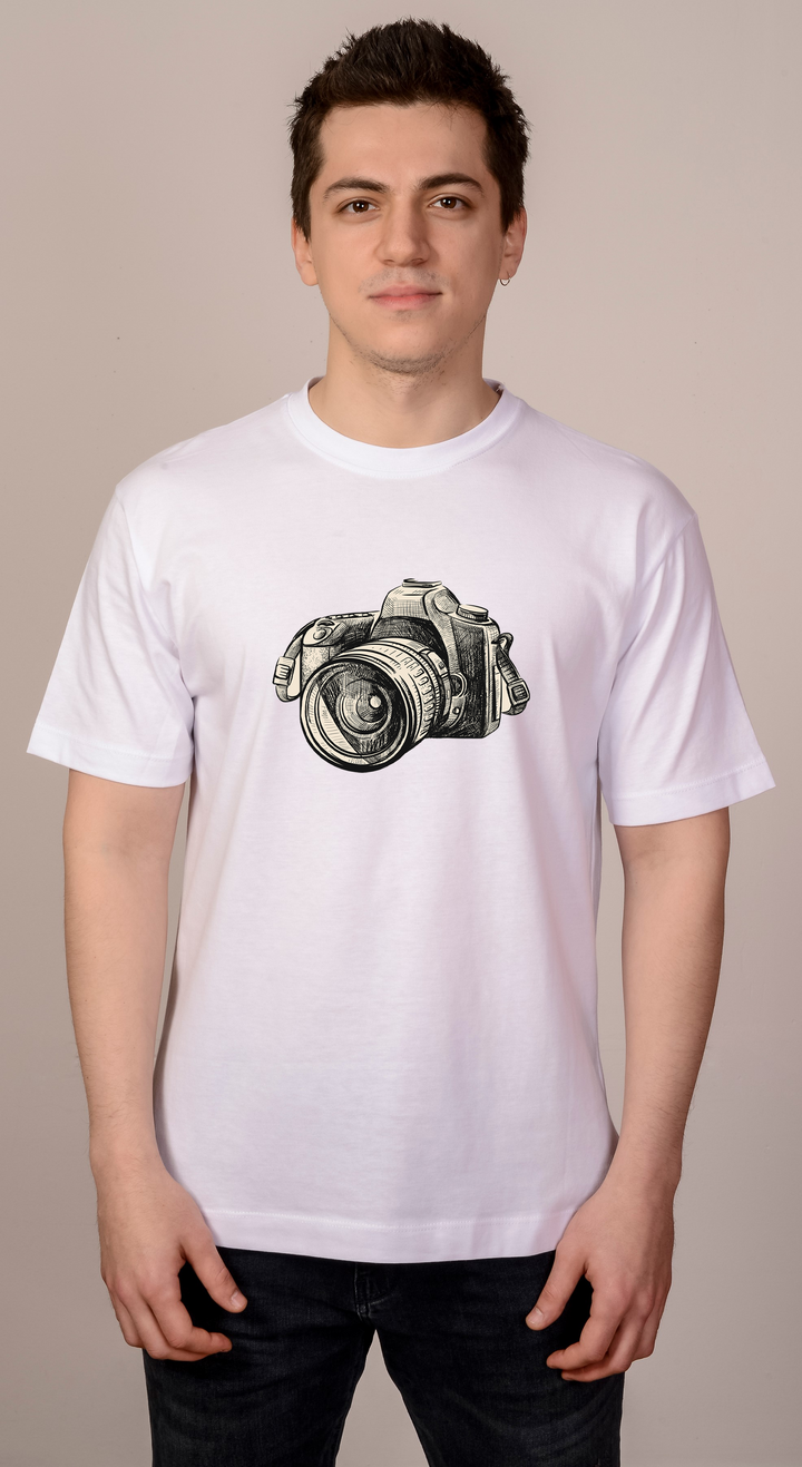 Oversize Fotoğraf Makinesi T-Shirt