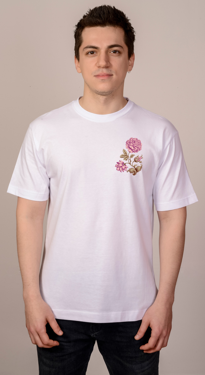 Oversize Çiçek T-Shirt