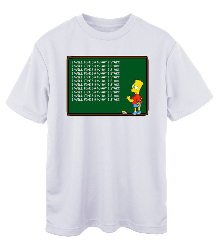 Beyaz Oversize Bart Simpsons T-Shirt