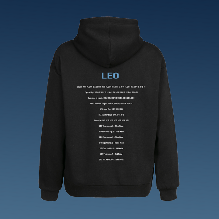 MESSI Siyah Oversize Kapüşonlu Hoodie Sweatshirt