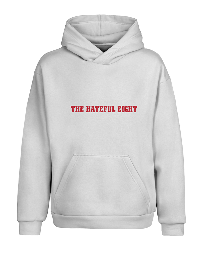 Beyaz Oversize The Hateful Eight Kapüşonlu Hoodie Sweatshirt