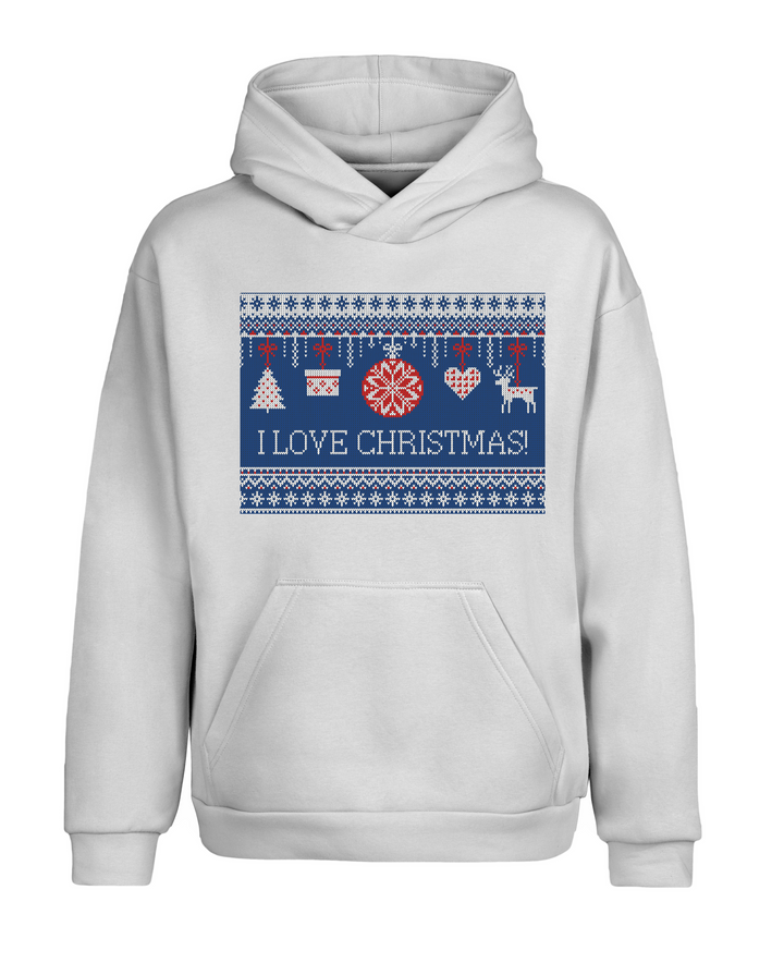 Oversize Noel Christmas Yeni Yıl Kapüşonlu Hoodie Sweatshirt