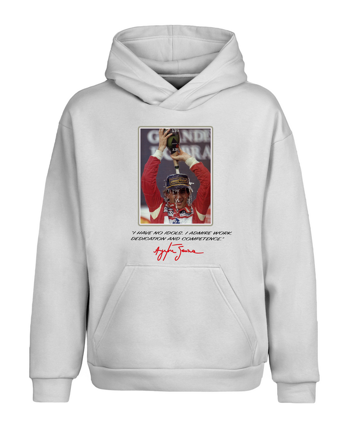 Oversize Ayrton Senna Kapüşonlu Hoodie Sweatshirt