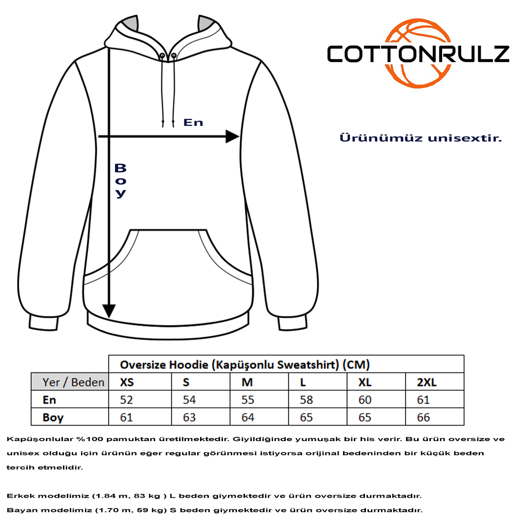 Siyah Oversize Brezilya Brazil Kapüşonlu Hoodie Sweatshirt