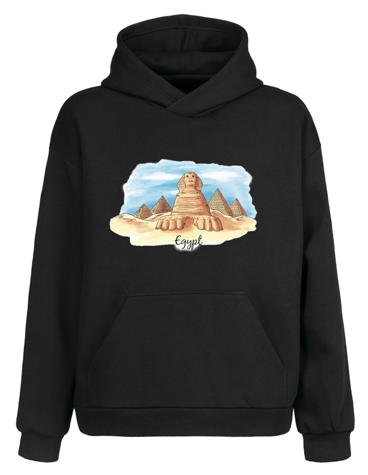 Oversize Fit Egypt Kapüşonlu Hoodie Sweatshirt