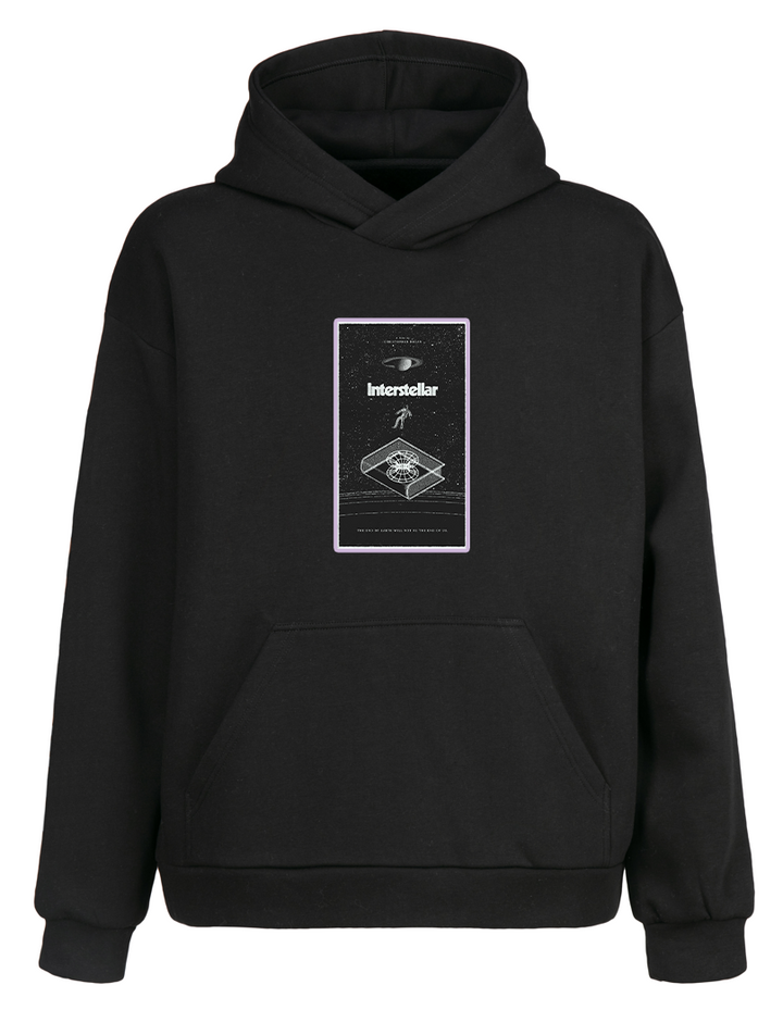 Oversize Fit Interstellar Kapüşonlu Hoodie Sweatshirt