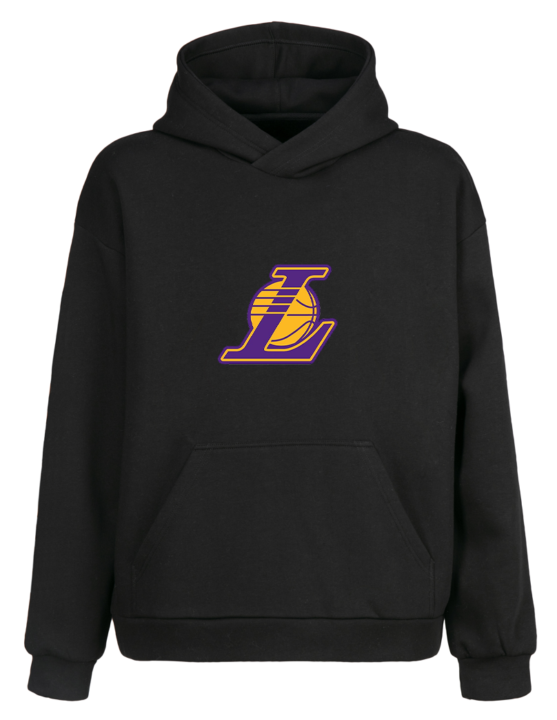 Oversize Fit Los Angeles Lakers NBA Kapüşonlu Hoodie Sweatshirt