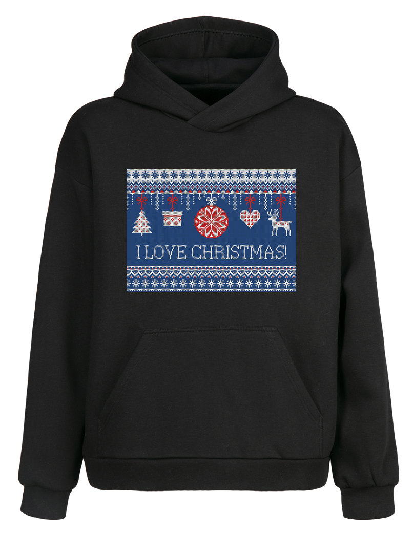 Oversize Noel Christmas Yeni Yıl Kapüşonlu Hoodie Sweatshirt