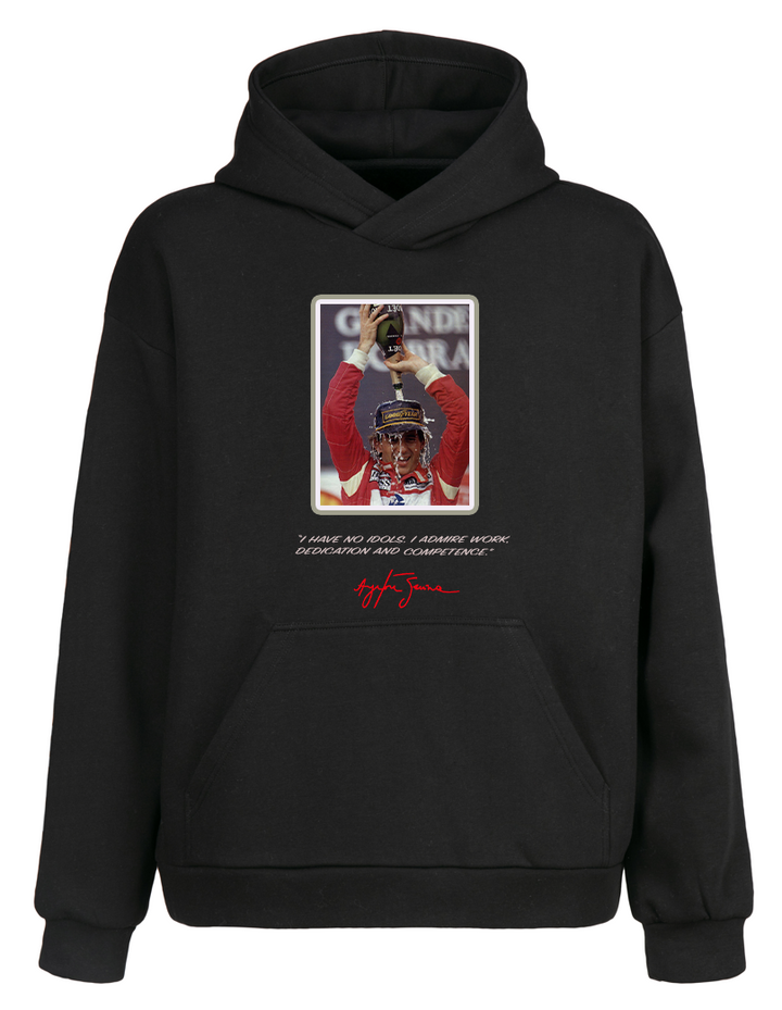 Oversize Ayrton Senna Kapüşonlu Hoodie Sweatshirt