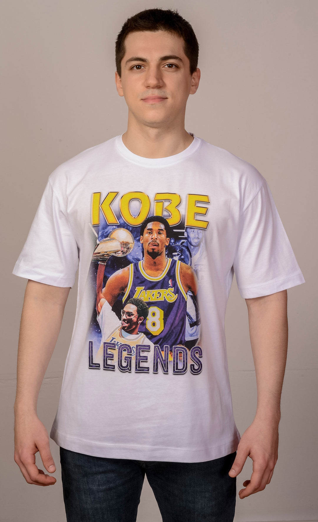 Beyaz Oversize NBA Kobe Bryant T-Shirt