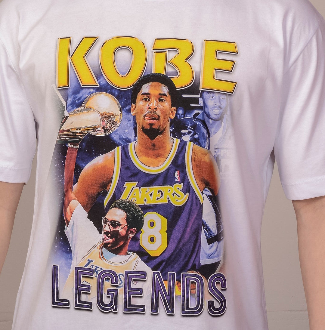 Beyaz Oversize NBA Kobe Bryant T-Shirt