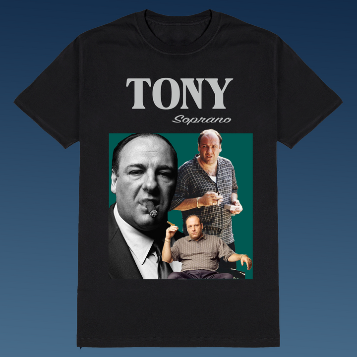 TONY SOPRANO Siyah Oversize T-Shirt