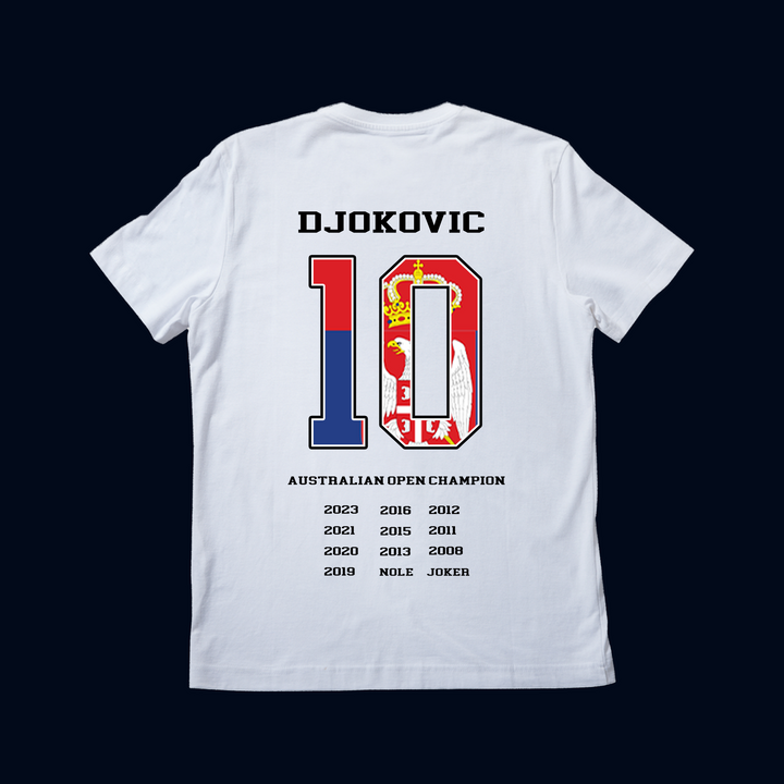 Beyaz oversize Fit Novak Djokovic Tennis Tenis T-Shirt