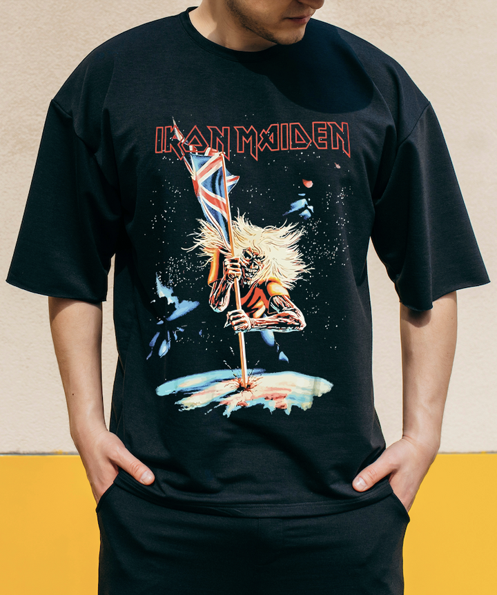 IRON MAIDEN Siyah Oversize T-Shirt