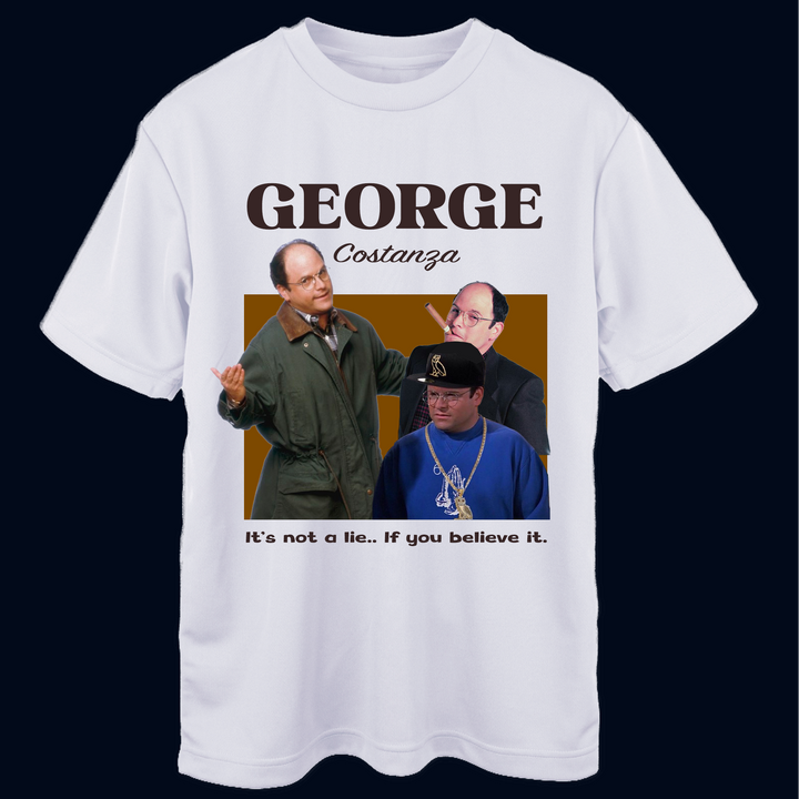 GEORGE COSTANZA Beyaz Oversize T-Shirt