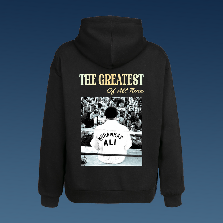 MUHAMMAD ALİ Siyah Oversize Hoodie Kapüşonlu Sweatshirt