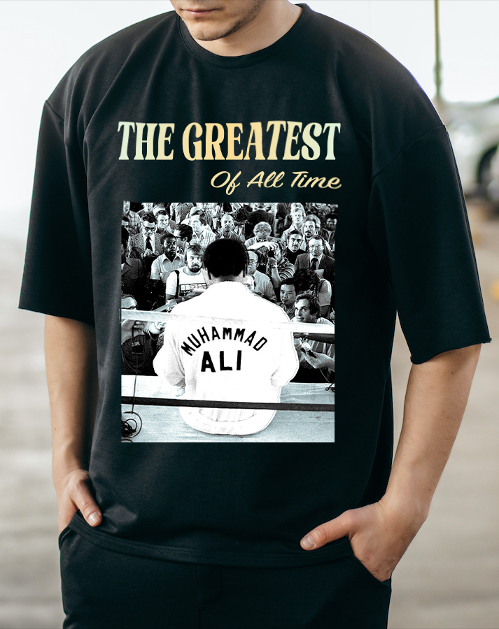 MUHAMMAD ALI Siyah Oversize T-Shirt