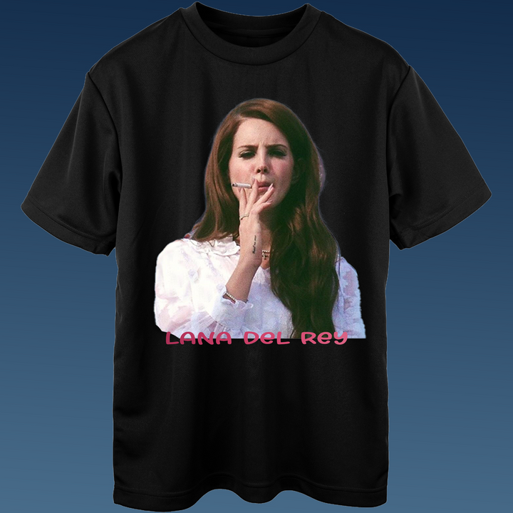 LANA DEL REY Siyah Oversize T-Shirt