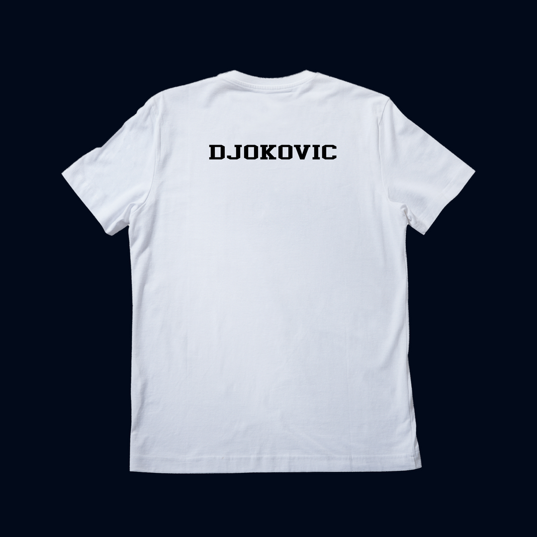 Beyaz oversize Fit Novak Djokovic Tennis Tenis T-Shirt