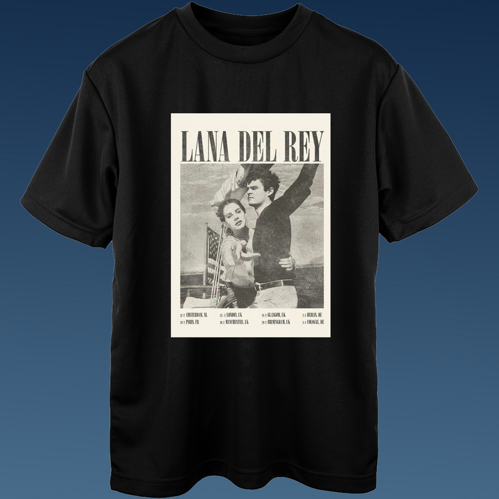 LANA DEL REY Siyah Oversize T-Shirt