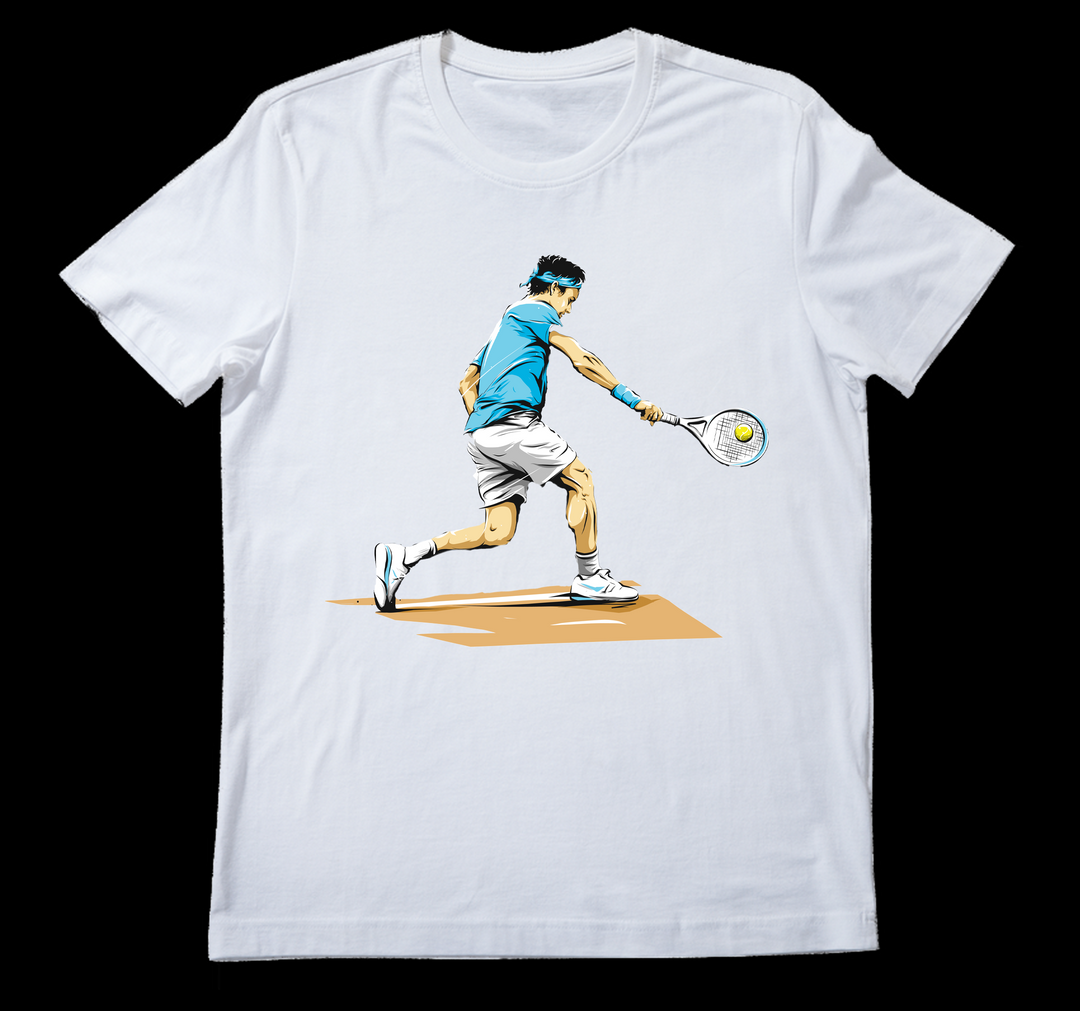 Siyah oversize Fit Tennis Tenis Roger Federer T-Shirt