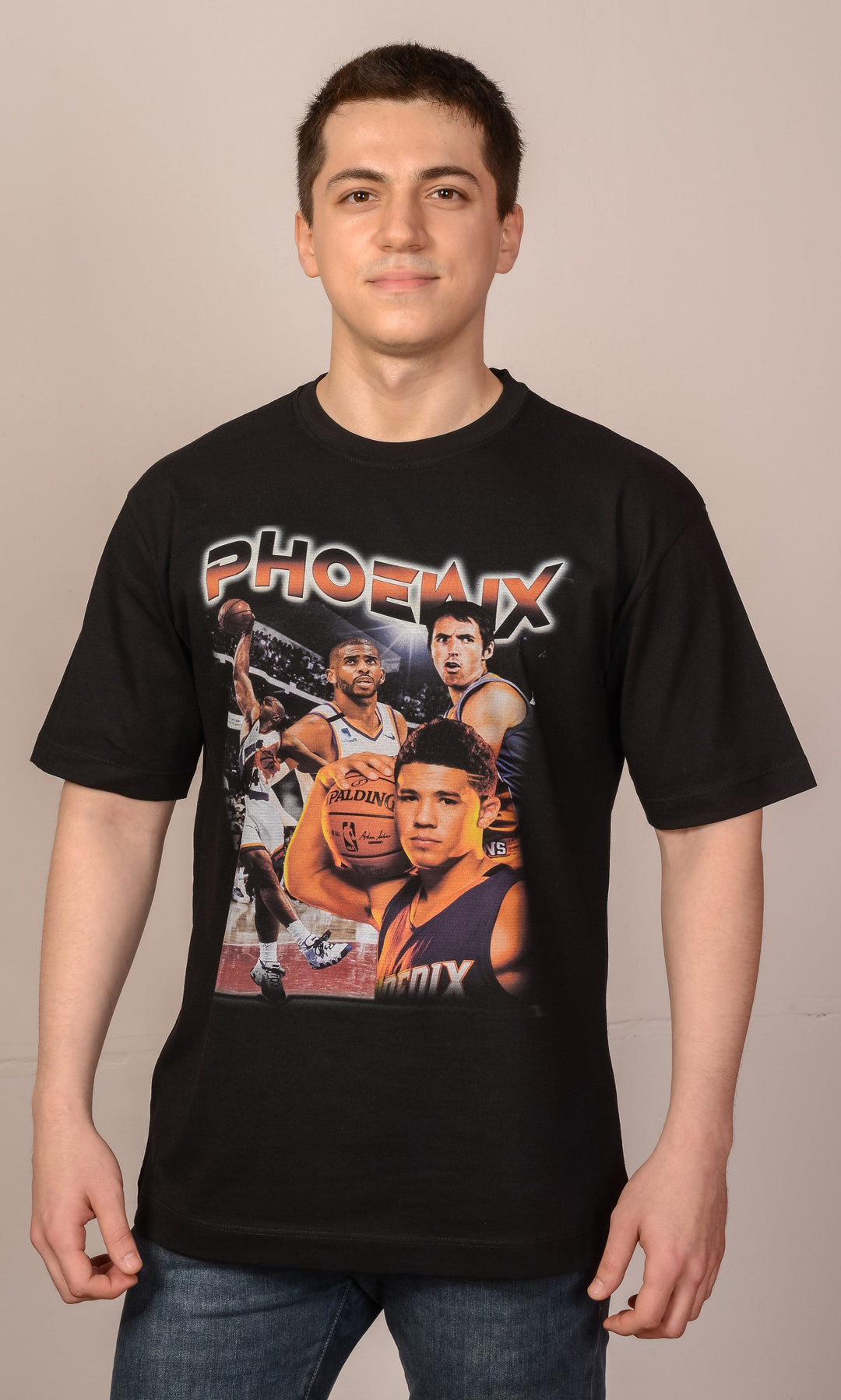 Siyah Oversize NBA Phoenix Suns T-Shirt