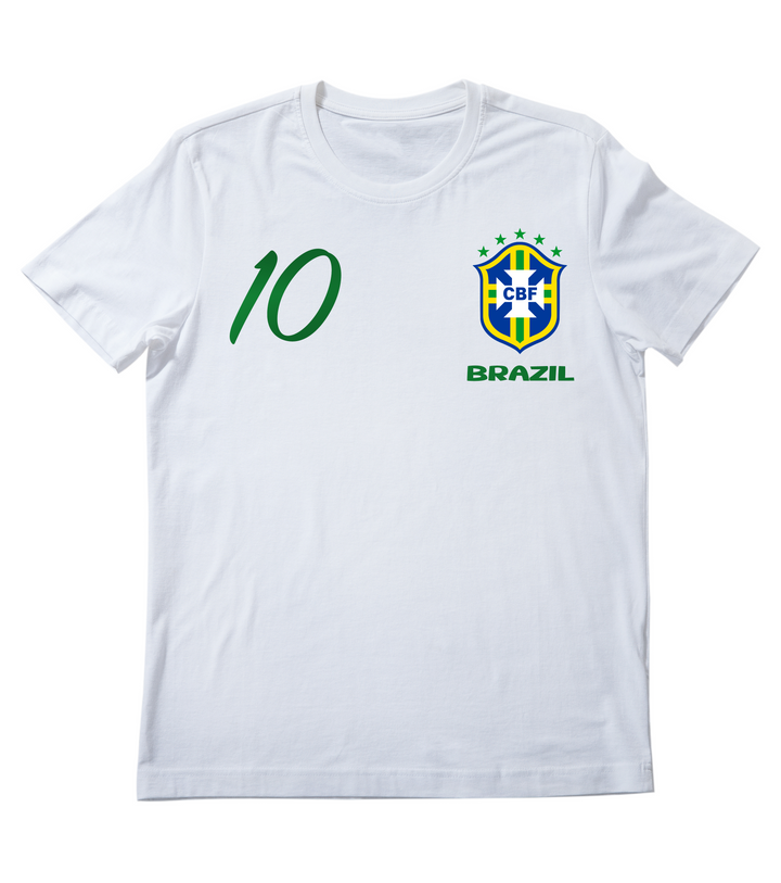 Beyaz oversize Fit Brazil Brezilya Taraftar T-Shirt