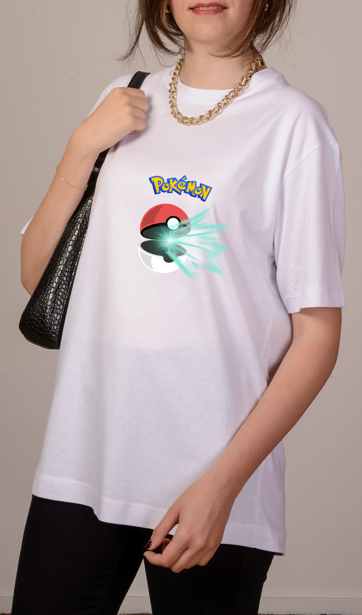 Oversize Pokemon Pika Pika T-Shirt